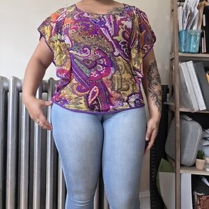 ☆ECI Multicolor Paisley Butterfly Sleeve Blouse☆